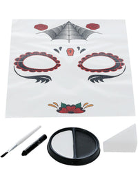 Smiffys Make-Up FX, Day of the Dead Kit, Aqua, Red Dress Loud
