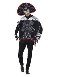 Day of the Dead Bandit Costume, Black & White Dress Loud