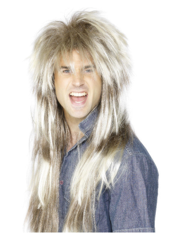 80s Mega Mullet Wig, Blonde & Brown Dress Loud