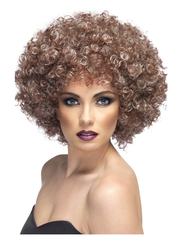 Afro Wig, Blonde & Brown Dress Loud