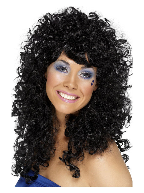 Boogie Babe Wig, Black Dress Loud