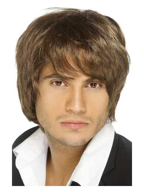 Boy Band Wig, Brown Dress Loud