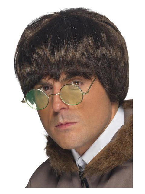 Britpop Wig, Brown Dress Loud