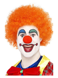 Crazy Clown Wig, Orange Dress Loud