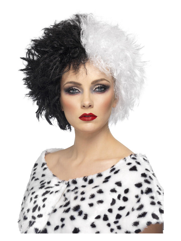 Evil Madame Wig, Black & White Dress Loud