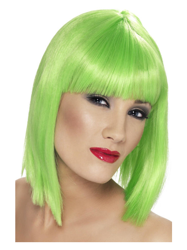 Glam Wig, Neon Green Dress Loud