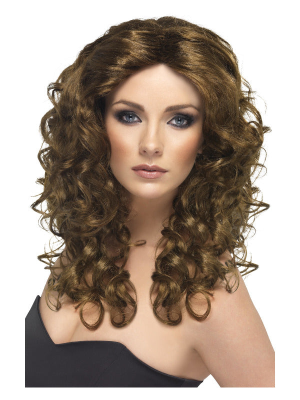 Glamour Wig, Brown Dress Loud