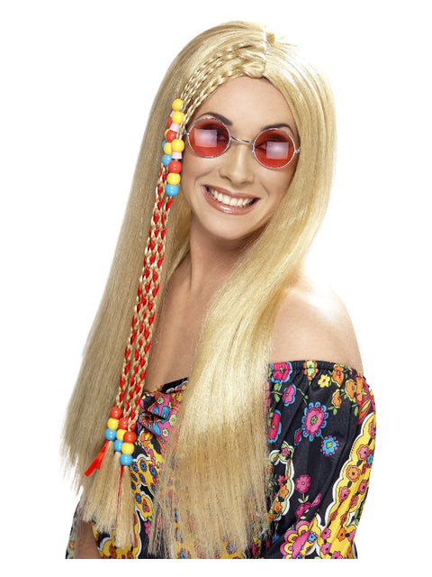 Hippy Party Wig, Blonde Dress Loud