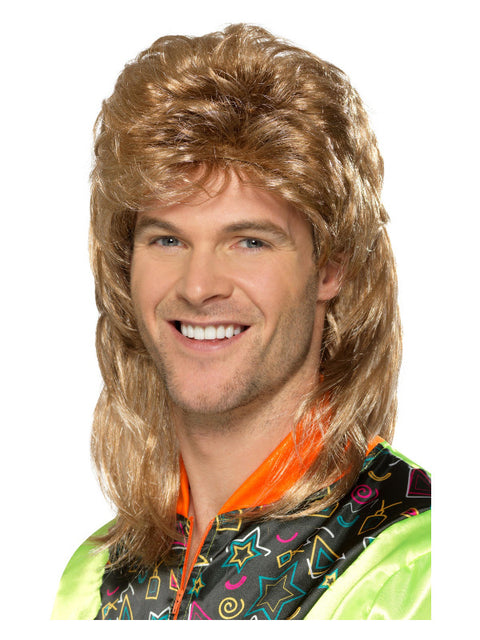 Mullet Wig, Brown Dress Loud