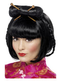 Oriental Lady Wig, Black Dress Loud