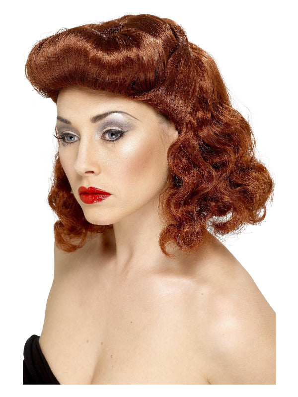 Pin Up Girl Wig, Auburn Dress Loud