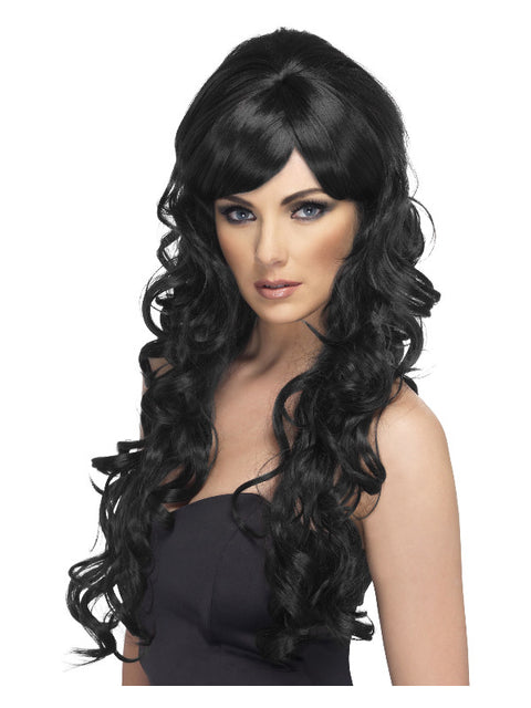 Pop Starlet Wig, Black Dress Loud