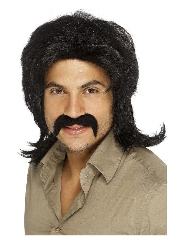 70s Retro Wig, Black Dress Loud