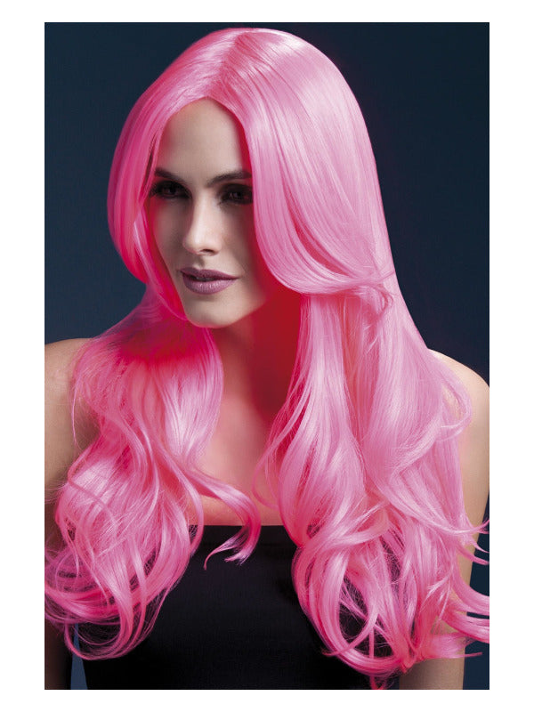 Fever Khloe Wig, Neon Pink Dress Loud