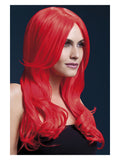 Fever Khloe Wig, Neon Red Dress Loud