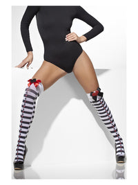 Opaque Hold-Ups, Black & White Dress Loud
