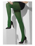 Opaque Tights, Green & Black Dress Loud