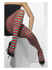 Opaque Tights, Red & Green Dress Loud