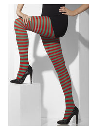 Opaque Tights, Red & Green Dress Loud