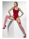 Opaque Hold-Ups, Red & White Dress Loud