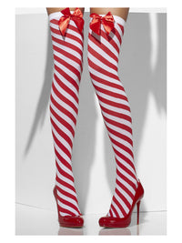Opaque Hold-Ups, Red & White Dress Loud