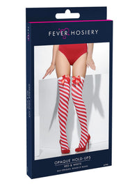 Opaque Hold-Ups, Red & White Dress Loud