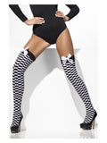 Opaque Hold-Ups, Black & White Dress Loud