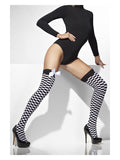 Opaque Hold-Ups, Black & White Dress Loud