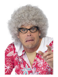 Granny Perm Wig, Grey Dress Loud
