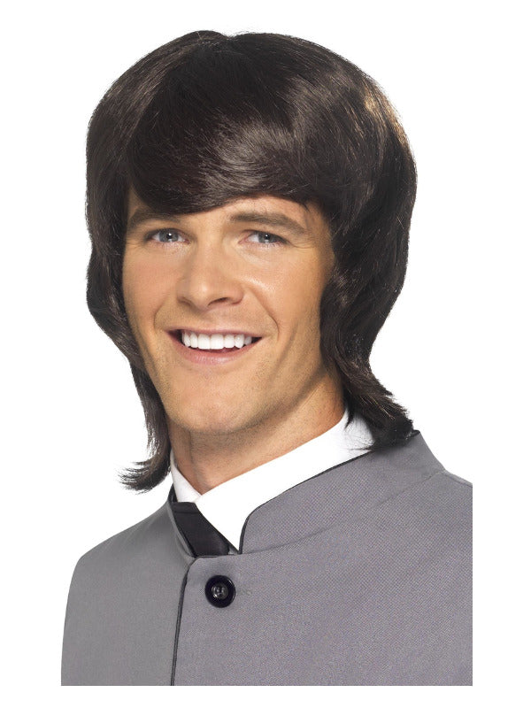 60s Male Mod Wig, Brown Dress Loud