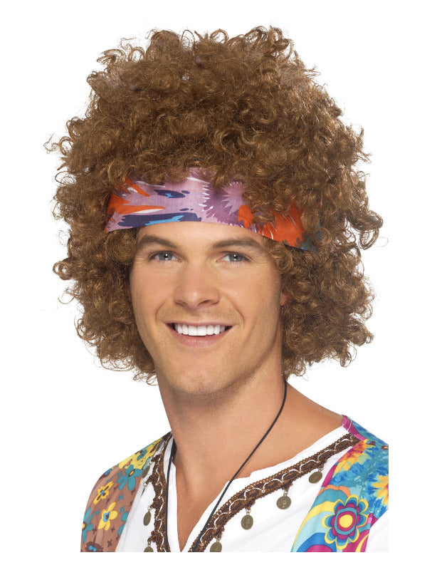 Hippie Afro Kit, Brown Dress Loud