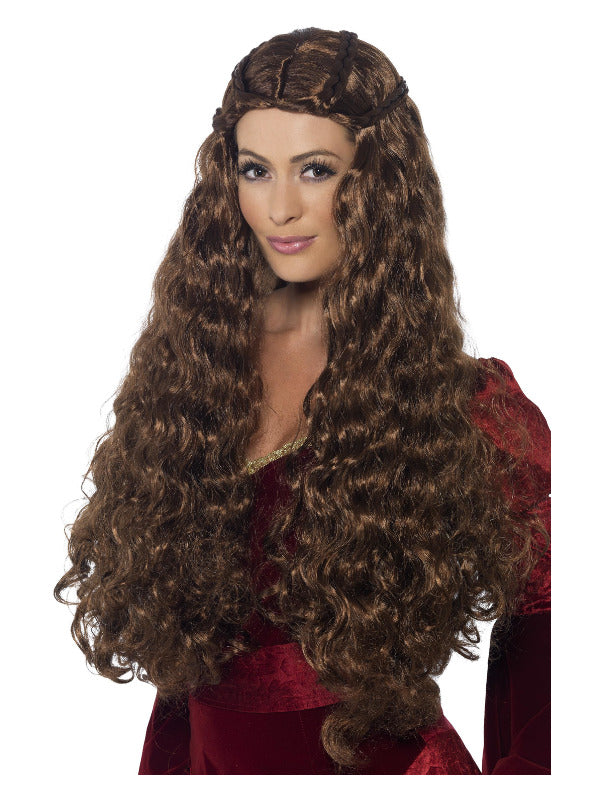 Medieval Princess Wig, Brown Dress Loud