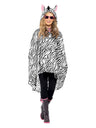 Zebra Party Poncho, Black & White