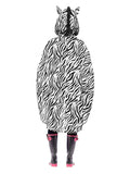 Zebra Party Poncho, Black & White Dress Loud