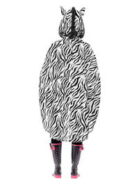 Zebra Party Poncho, Black & White Dress Loud