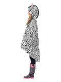 Zebra Party Poncho, Black & White Dress Loud