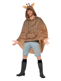 Giraffe Party Poncho, Brown Dress Loud