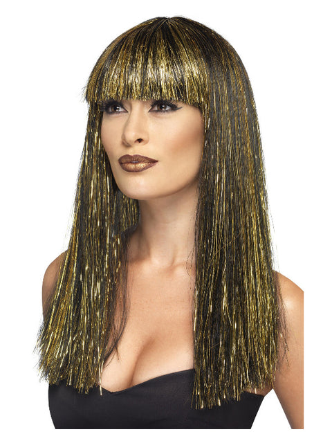 Egyptian Goddess Wig, Black Dress Loud