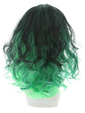 Ombre Wig, Bewitching, Green & Black Dress Loud