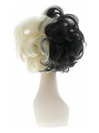 Deluxe Evil Madame Wig, Black & Blonde Dress Loud