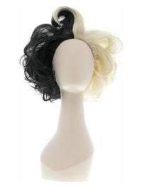 Deluxe Evil Madame Wig, Black & Blonde Dress Loud