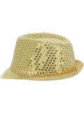 Sequin Trilby Hat, Gold Dress Loud