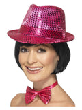 Sequin Trilby Hat, Pink Dress Loud