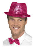 Sequin Trilby Hat, Pink Dress Loud