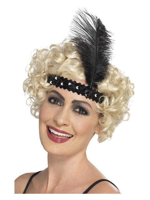 Flapper Headband, Black Dress Loud