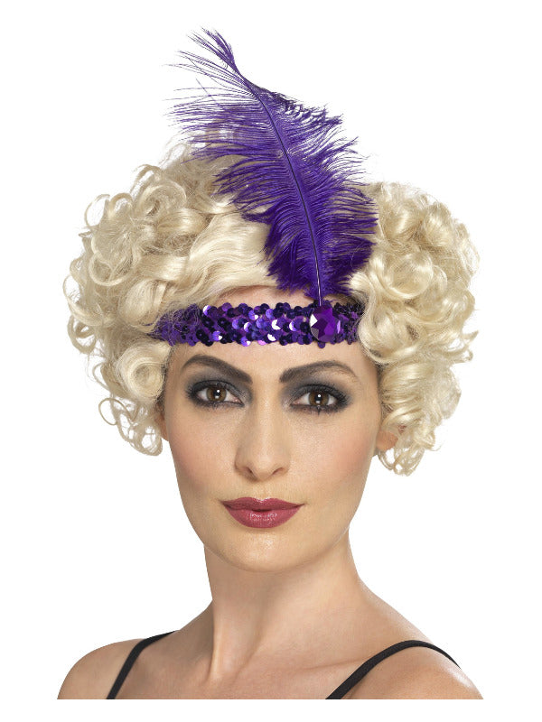 Flapper Headband, Purple Dress Loud