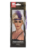 Flapper Headband, Purple Dress Loud