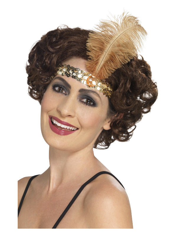 Flapper Headband, Gold Dress Loud