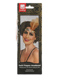 Flapper Headband, Gold Dress Loud