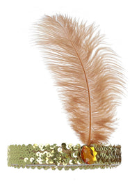 Flapper Headband, Gold Dress Loud